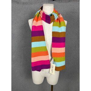Bright Multicolor Striped Convertible Wrap Scarf By On-34th OS New With Tag's